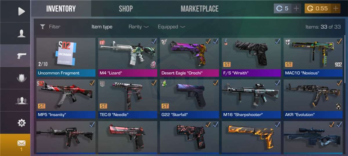 Game account sale Standoff 2